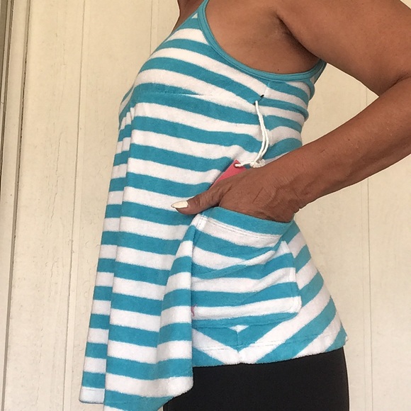 PINK VICTORIAS SECRET UNIVERSITY OF PINK COLLECTION TERRYCLOTH STRIPED T… - Picture 5 of 11